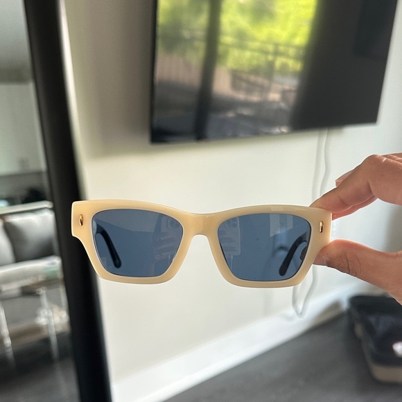 TORY BURCH Ivory and Navy 52mm Sunglasses main image 6
